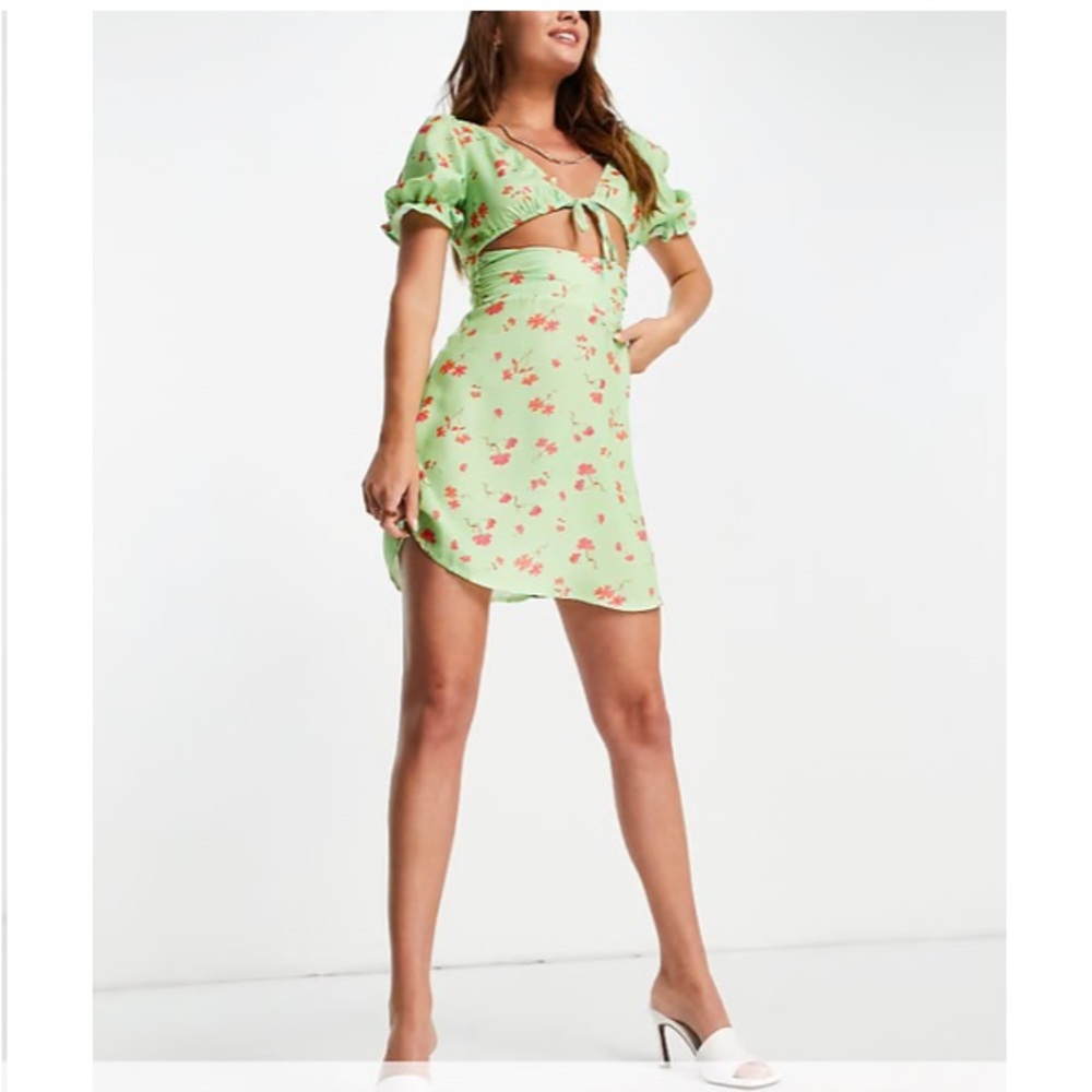 Green Floral Dress